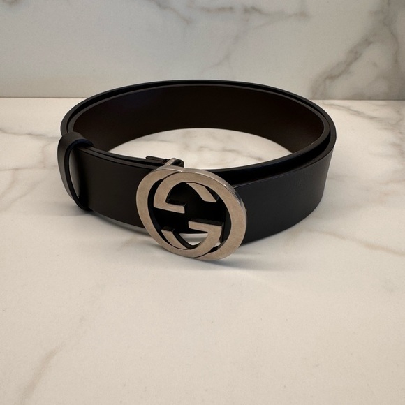 Men’s Gucci Signature Belt with Interloxking G - Picture 3 of 7